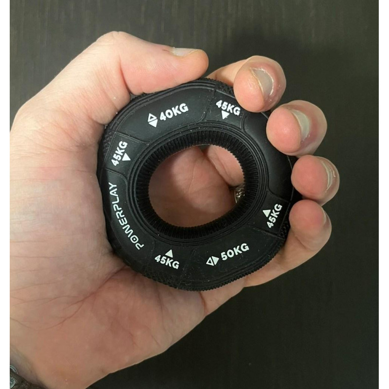 Еспандер кистьовий силіконовий PowerPlay PP-4331 Hand Grip Hard 40-45-50 кг. Чорний