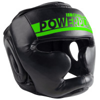 Боксерский шлем тренировочный PowerPlay 3048 Черно-Зеленый XL