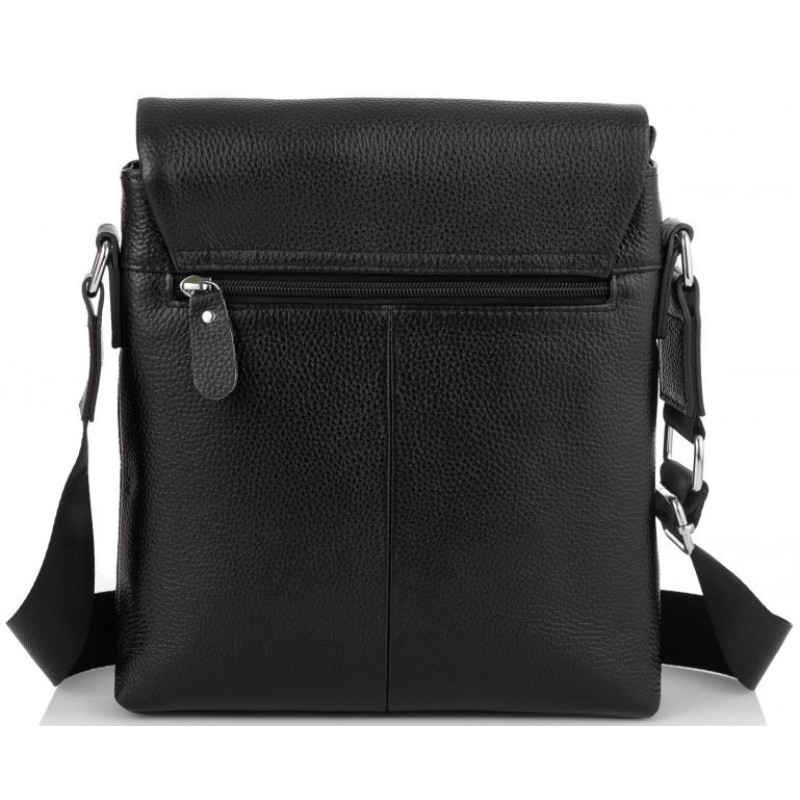 Сумка чоловіча з натуральної шкіри Tiding Bag чорна