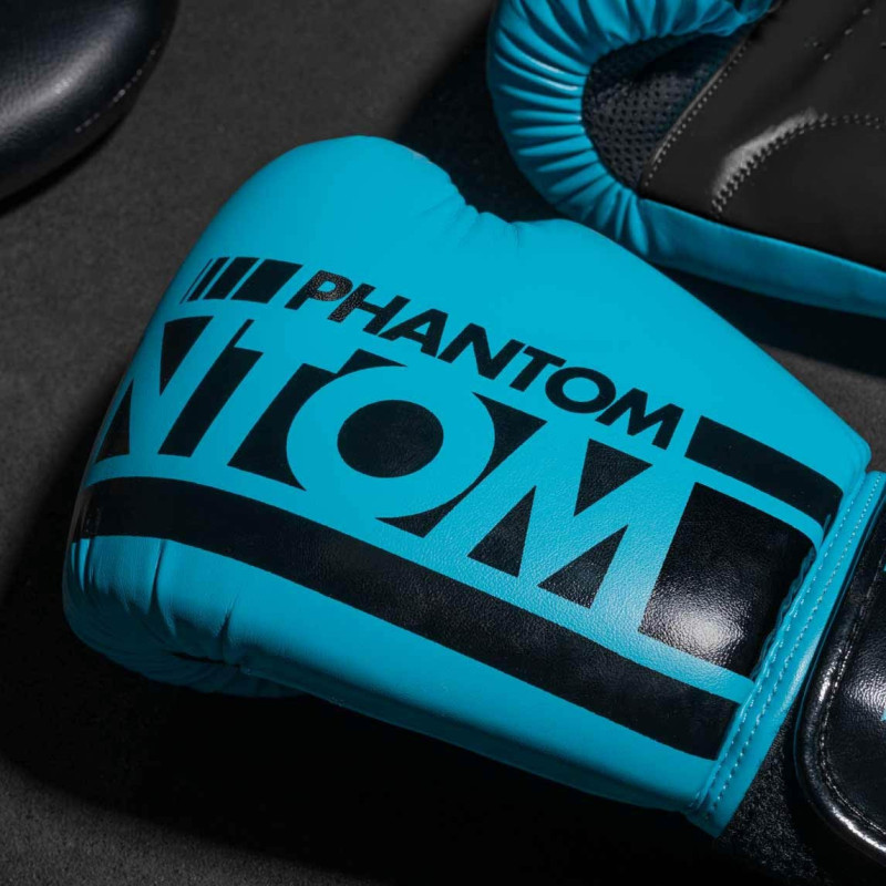 Боксерські рукавиці Phantom APEX Neon Blue 12 унцій (капа )