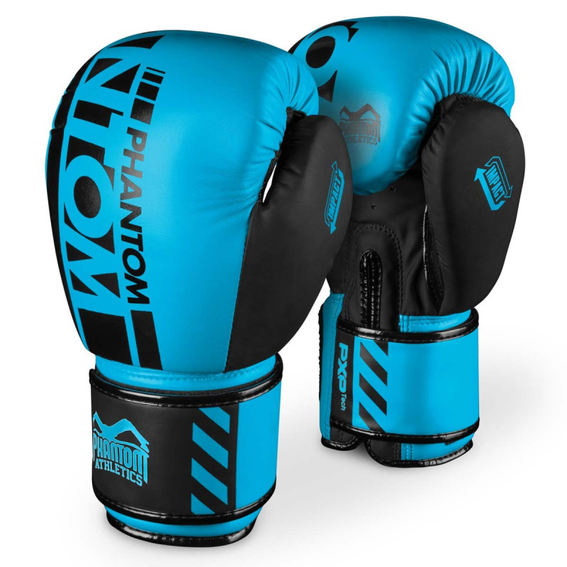 Боксерські рукавиці Phantom APEX Neon Blue 12 унцій (капа )