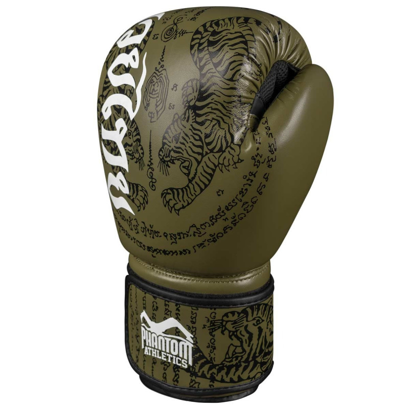 Боксерські рукавиці Phantom Muay Thai Army 12 унцій (Бинти 4м. )