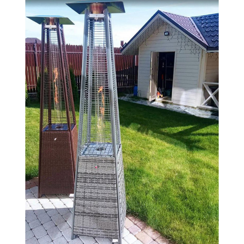 Уличный обогреватель пирамида (газовый) WCG PH-3R Ротанг