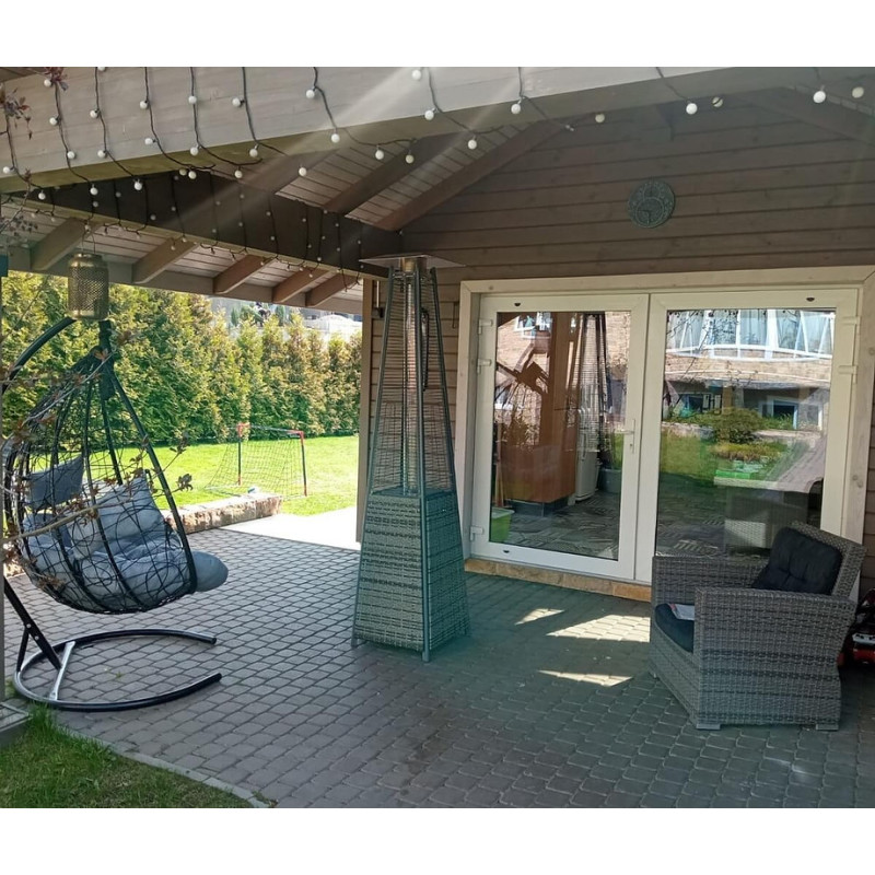 Уличный обогреватель пирамида (газовый) WCG PH-3R Ротанг