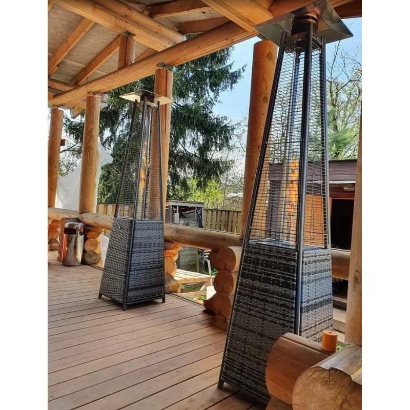 Уличный обогреватель пирамида (газовый) WCG PH-3R Ротанг