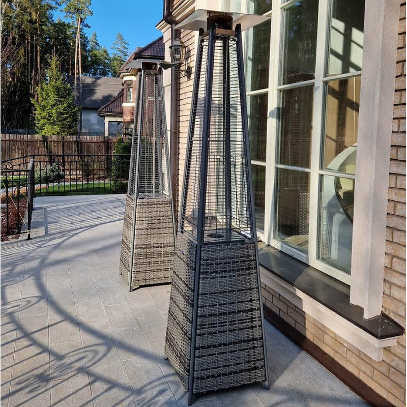 Уличный обогреватель пирамида (газовый) WCG PH-3R Ротанг