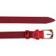 Женский кожаный ремень Skipper 1628-20 красный 2 см