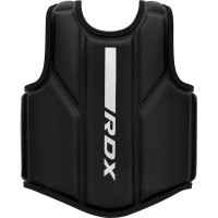 Защитный жилет тренера RDX F6M Kara Coach Chest Protector, Размер L/XL, Искусственная кожа Kalix Skin Maya Hide Leather, Чёрно-белый