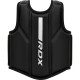Защитный жилет тренера RDX F6M Kara Coach Chest Protector, Размер L/XL, Искусственная кожа Kalix Skin Maya Hide Leather, Чёрно-белый