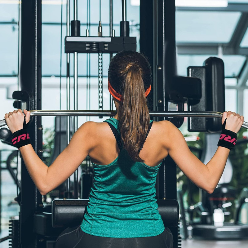 Бинты для запястий (кистевые бинты) RDX W2 Gym Wrist Wraps Pink Pro, Комплектация: пара (2 бинта), Хлопок, Черно-розовый