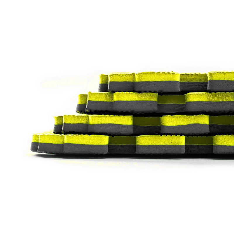 Мат-татами (Мат-пазл ласточкин хвост) WCG EVA 100х100х2 cm черно-желтые