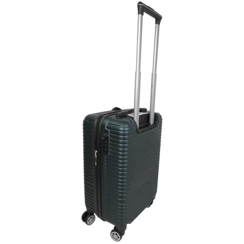 Малый пластиковый чемодан на колесах 45L GD Polo изумрудный