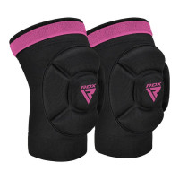 Наколенники спортивные RDX HOSIERY KNEE FOAM K5 BLACK/PINK-S (пара), Размер S, Полиэстер, Черно-розовые