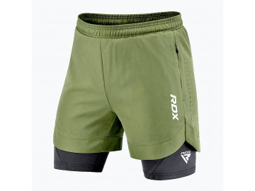 Компресійні шорти для RDX MMA T16 2-в-1 GREN/BLACK-S