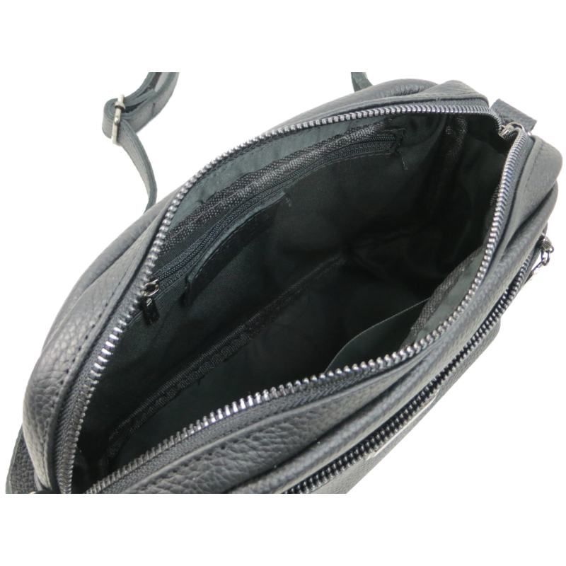 Жіноча шкіряна сумка на плече Borsacomoda чорна