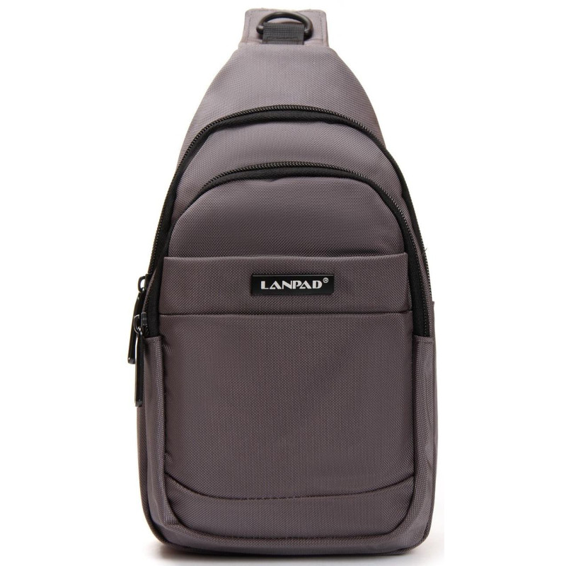 Сумка слинг Lanpad тканевая, серый цвет