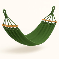 Двомісний гамак з планкою Hygge зелений XXL 200х150 WCG