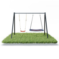 Каркас для дитячої гойдалки WCG 2 Elite Play Frame Двомісна + Гойдалка гніздо прямокутна + пластикова гойдалка