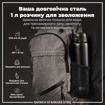 Пляшка для води металева ION8 1200 мл. Stainless Steel , Black Пляшка для води металева ION8 1200 мл. Stainless Steel , Black