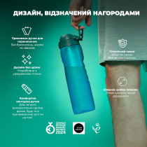 Пляшка для води ION8 1000 мл. (ЕКО пляшка) BPA Free, Aqua Пляшка для води ION8 1000 мл. (ЕКО пляшка) BPA Free, Aqua