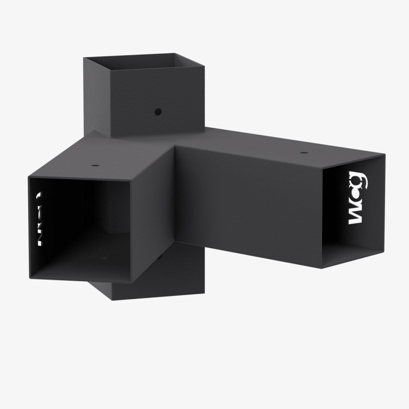 Кронштейн для соединения 3 брусьев под углом 120° | Соединение 3 сторон (модуль 120°)