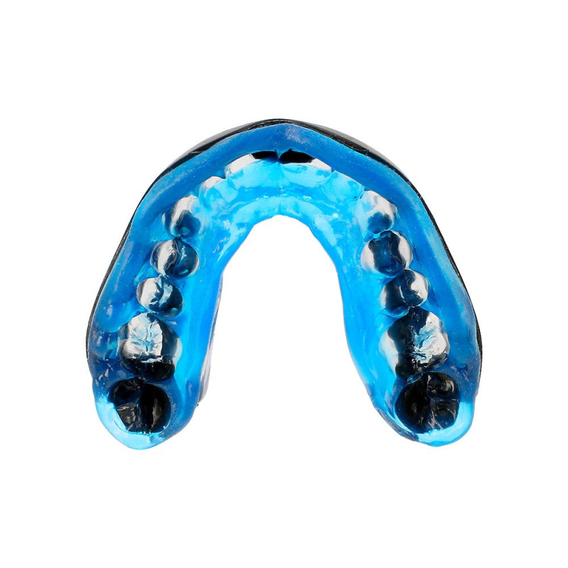 Капа Shock Doctor Gel Max, Взрослая (возраст 11+) Black/Blue, Посадка: Формируется под прикус, Термополимер, Черно-синий