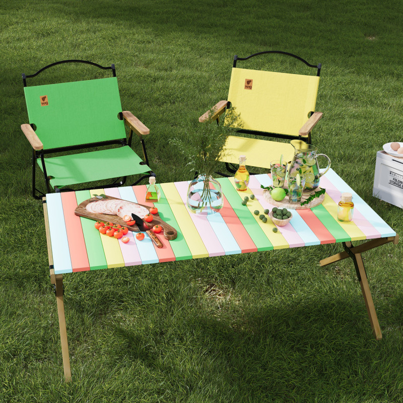 Стул раскладной со спинкой для кемпинга WCG Chill Зеленый