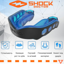 Капа Shock Doctor Gel Max доросла (вік 11+) Black/Blue (art. 6100-BB-AD) Капа Shock Doctor Gel Max доросла (вік 11+) Black/Blue (art. 6100-BB-AD)