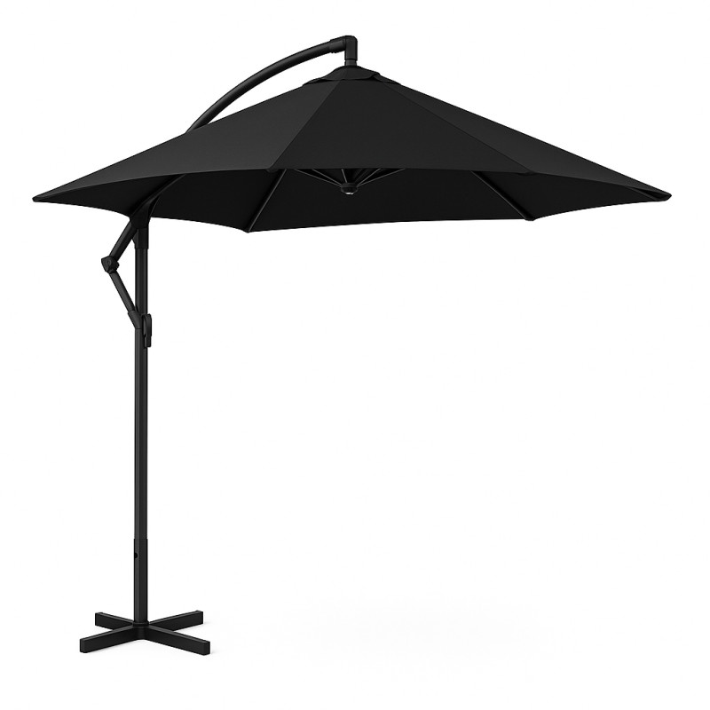 Зонт садовый регулируемый 2,5×2,5 м с наклоном Чёрный + чехол WCG