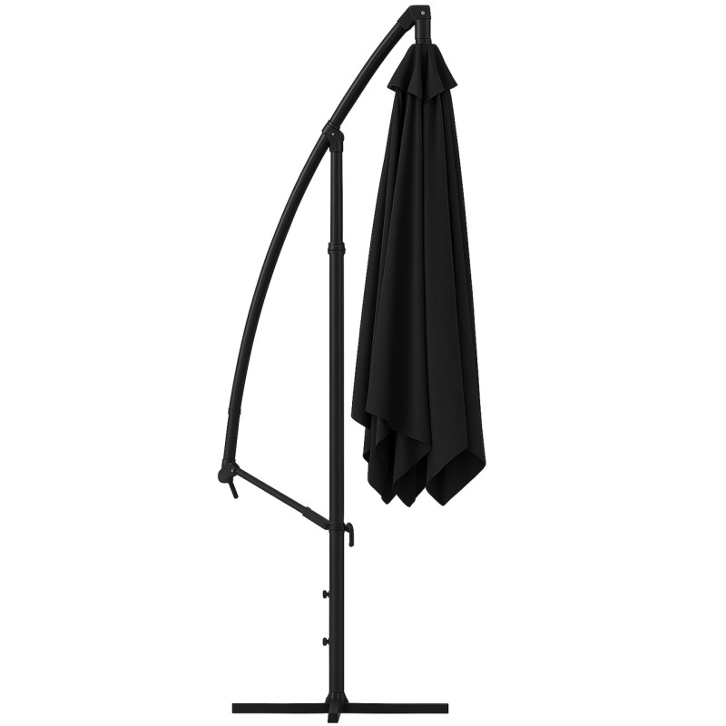 Зонт садовый регулируемый 2,5×2,5 м с наклоном Чёрный + чехол WCG