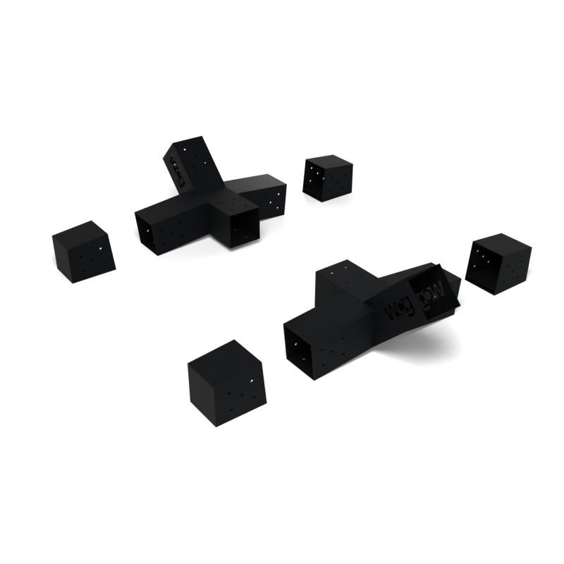 Комплект кронштейнів для гамака з брусів | Металеві з’єднувачі під брус 60×60 мм з опорною п’яткою