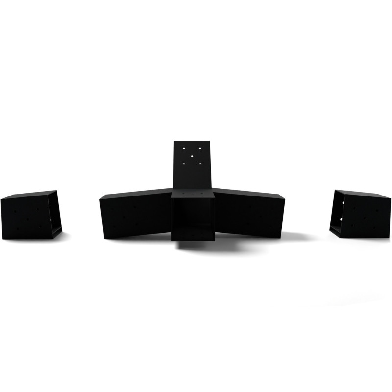 Комплект кронштейнів для гамака з брусів | Металеві з’єднувачі під брус 60×60 мм з опорною п’яткою