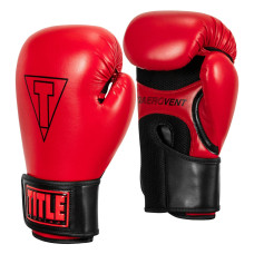 Боксерські рукавиці TITLE Boxing Vegan Gloves Red/Black 14 oz