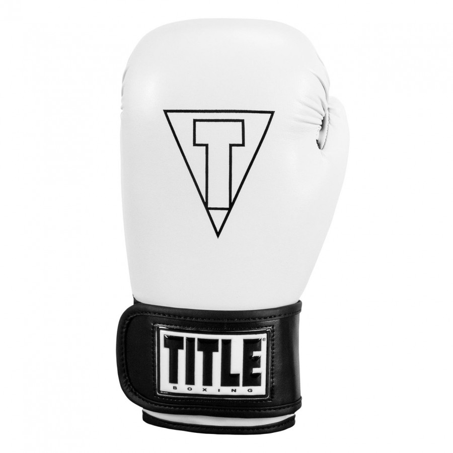 Боксерські рукавиці TITLE Boxing Vegan Gloves White/Black 8 oz
