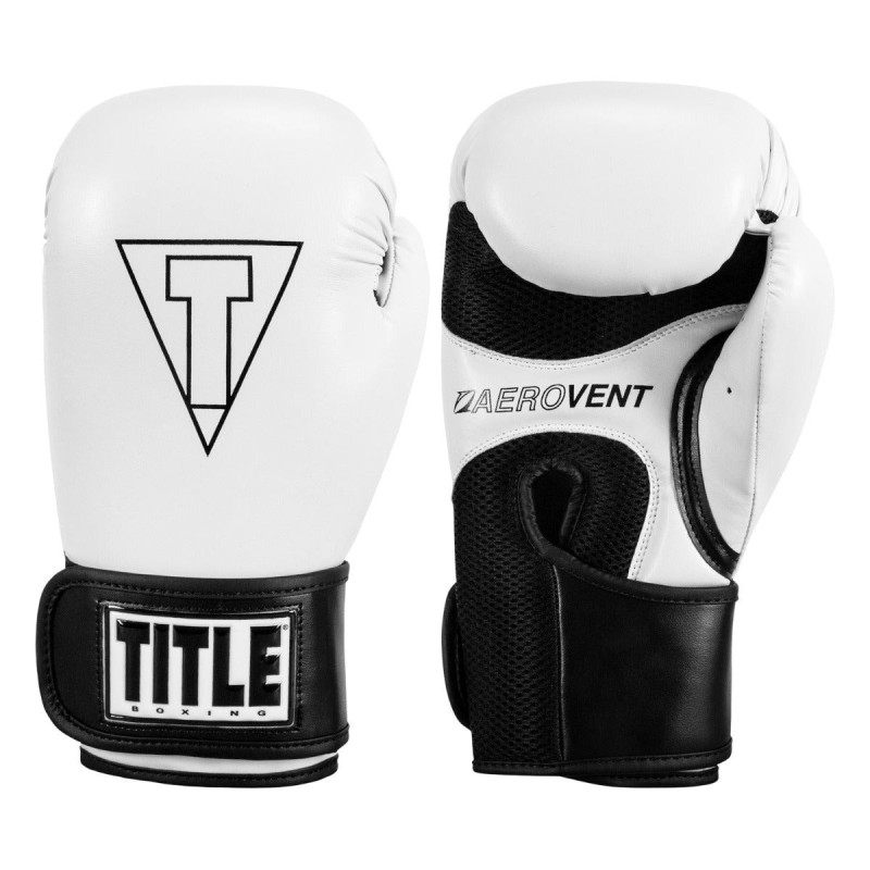 Боксерські рукавиці TITLE Boxing Vegan Gloves White/Black 8 oz 
