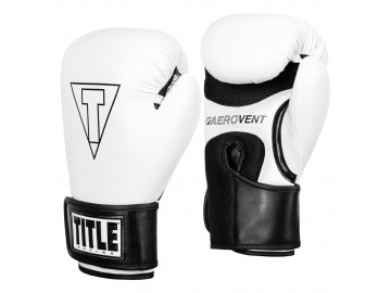 Боксерські рукавиці TITLE Boxing Vegan Gloves White/Black 8 oz