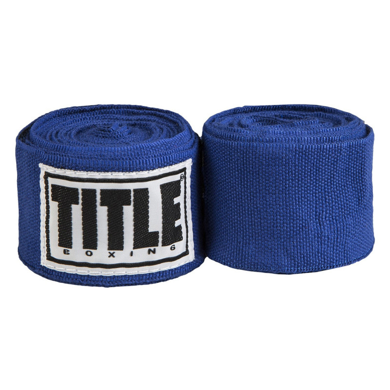 Бинты для бокса TITLE Boxing Select 180" Semi Elastic Mexican Royal, Длина 4,5 м, Полуэластичные, Спандекс, Полиэстер, Синий