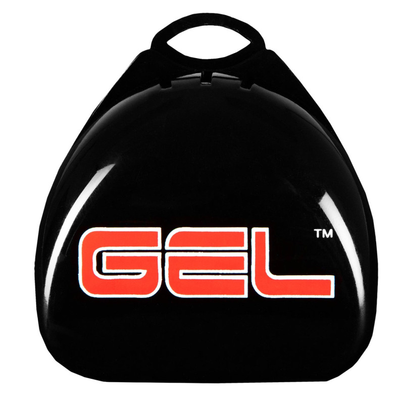 Капа TITLE Boxing Gel Triple-Shox 2.0 Red/Black, Взрослая (возраст 11+), Гипоаллергенный полимер, гель Triple-Shox GEL, Односторонняя, Черно-красный