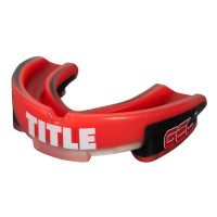 Капа TITLE Boxing Gel Triple-Shox 2.0 Red/Black, Доросла (вік 11+), Гіпоалергенний полімер, гель Triple-Shox GEL, Одностороння, Чорно-червоний