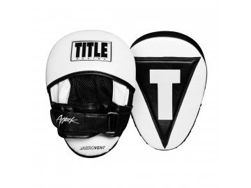 Лапи боксерські TITLE Boxing Attack “Big-T” Punch Mitts 2.0 White/Black
