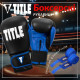Боксерські рукавиці TITLE Boxing Dynamic Strike Black/Blue 16 oz (бинти 4м. у комплекті)