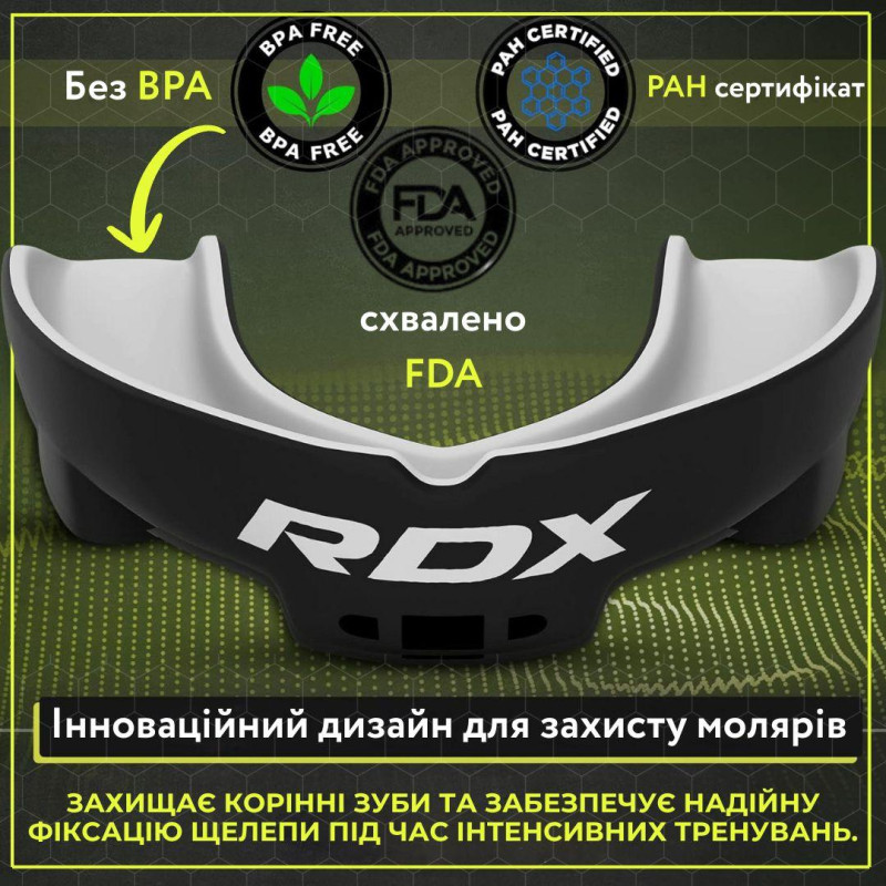 Капа RDX 3w доросла (вік 12+) Black/White