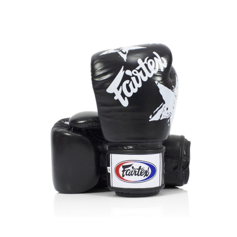 Боксерські рукавиці Fairtex BGV1 Nation Print Black 16 унцій (бинти в комплекті)