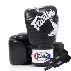 Боксерські рукавиці Fairtex BGV1 Nation Print Black 16 унцій (бинти в комплекті)
