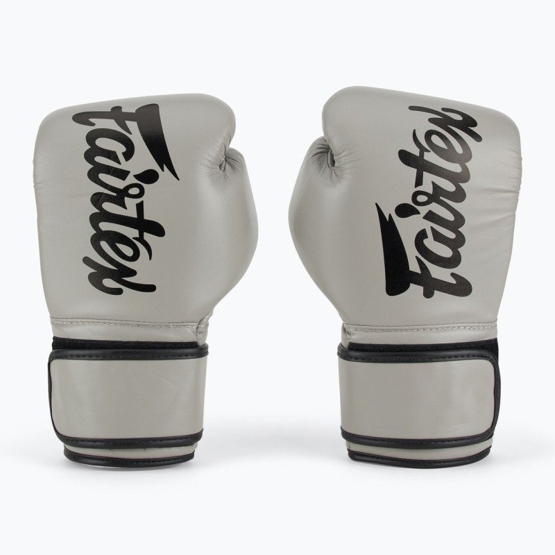 Боксерские перчатки Fairtex BGV14 Grey (бинты в комплекте), 10 унций, Микрофибра, Серый