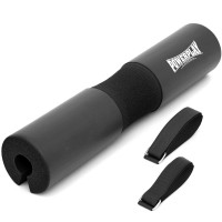 Накладка на гриф смягчающая с ремнями PowerPlay PP-4412 NBR Bar Pad (d10), Длина 44 см, Диаметр 9 см, Вспененный каучук (NBR), Чёрный