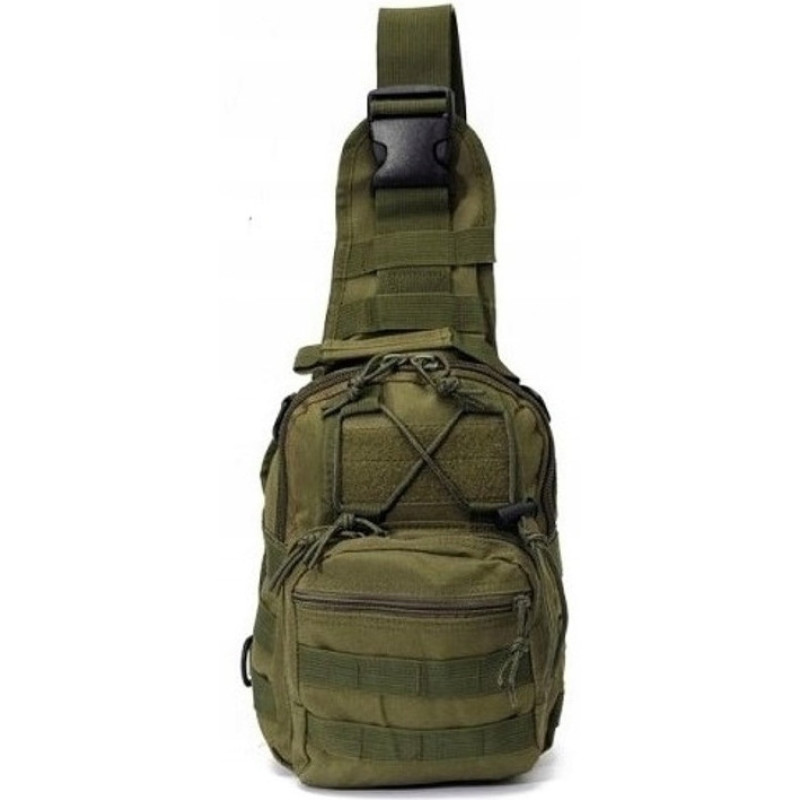 Тактическая сумка, слинг, армейский рюкзак через плечо Green Tactical
