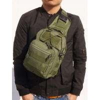 Тактическая сумка, слинг, армейский рюкзак через плечо Green Tactical