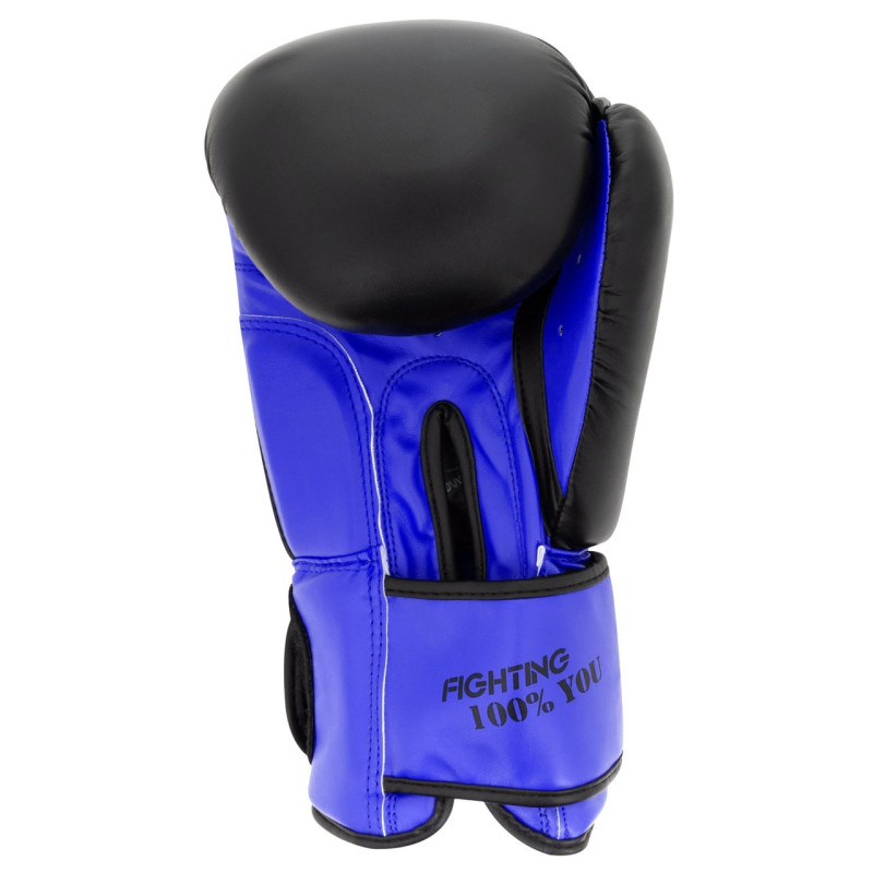 Боксерські рукавиці PowerPlay 3004 Classic Чорно-Сині 10 унцій