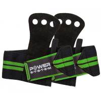 Накладки гимнастические Power System Crossfit Grip PS-3330 Black/Green (Пара)